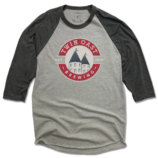 TWIN OAST BREWING | GRAY 3/4 SLEEVE | RED SEAL