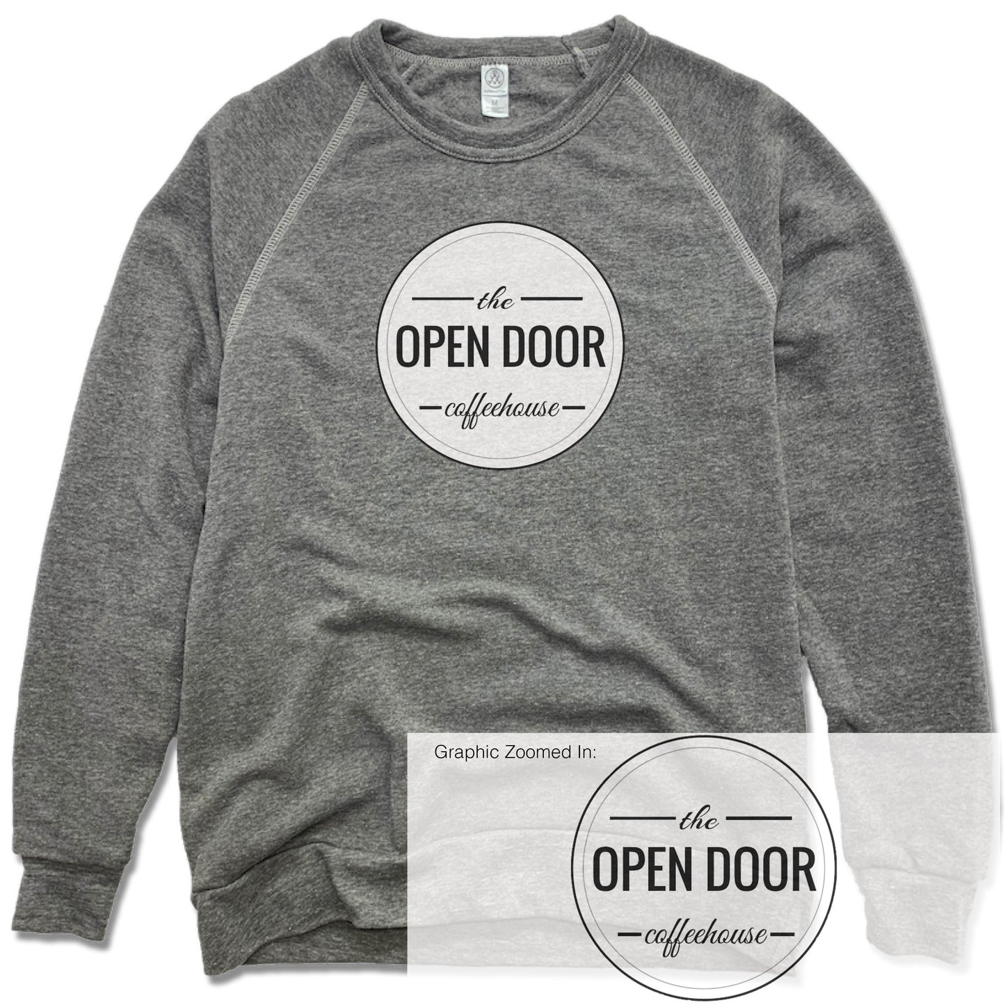 THE OPEN DOOR | FLEECE SWEATSHIRT | WHITE LOGO - SOLID