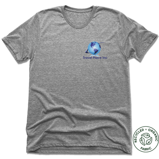 TRAVEL PLACE INC | UNISEX GRAY Recycled Tri-Blend | LOGO