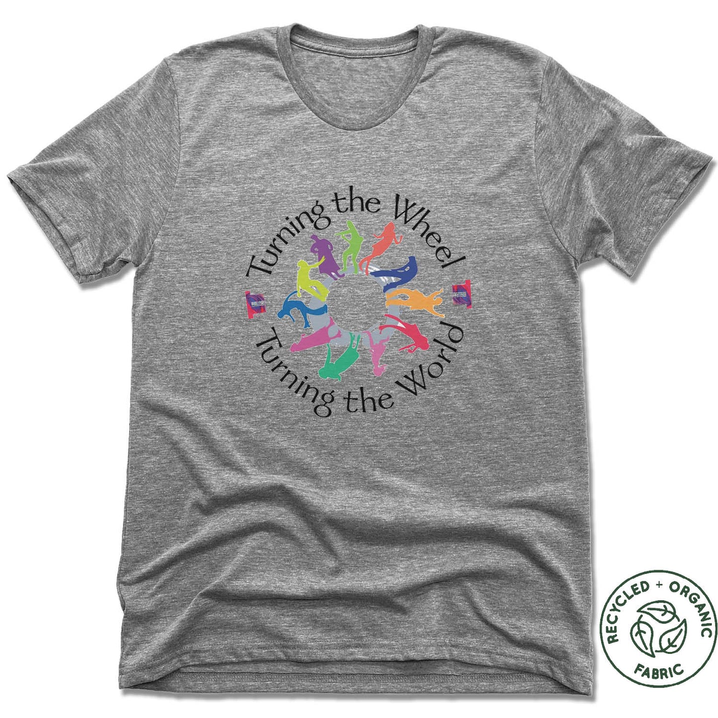 TURNING THE WHEEL PRODUCTIONS | UNISEX GRAY Recycled Tri-Blend | BLACK LOGO