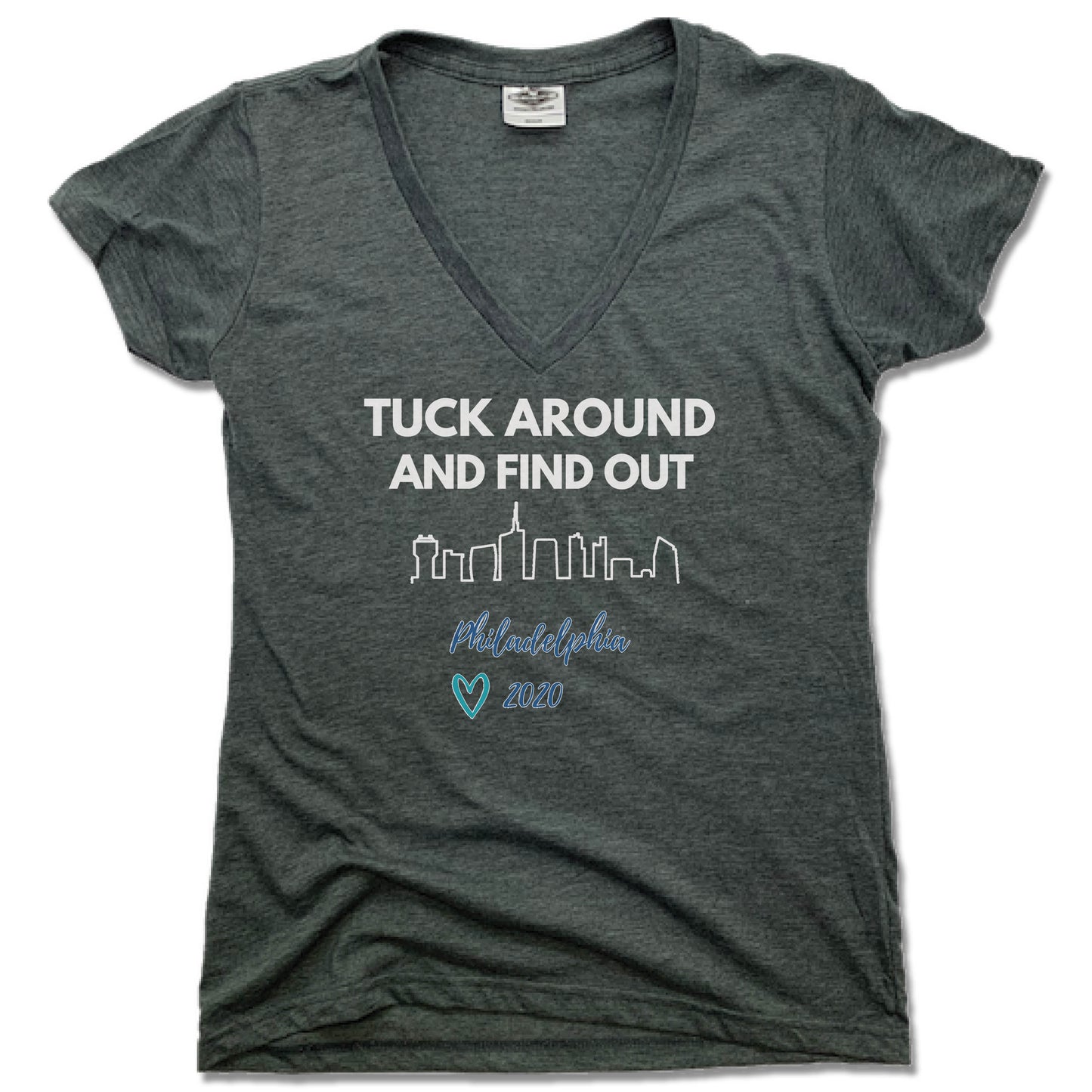 TUCK BARRE & YOGA | LADIES V-NECK | TUCK AROUND AND FIND OUT
