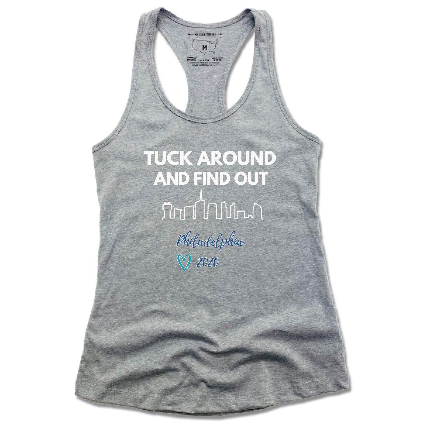 TUCK BARRE & YOGA | LADIES GRAY TANK | TUCK AROUND AND FIND OUT