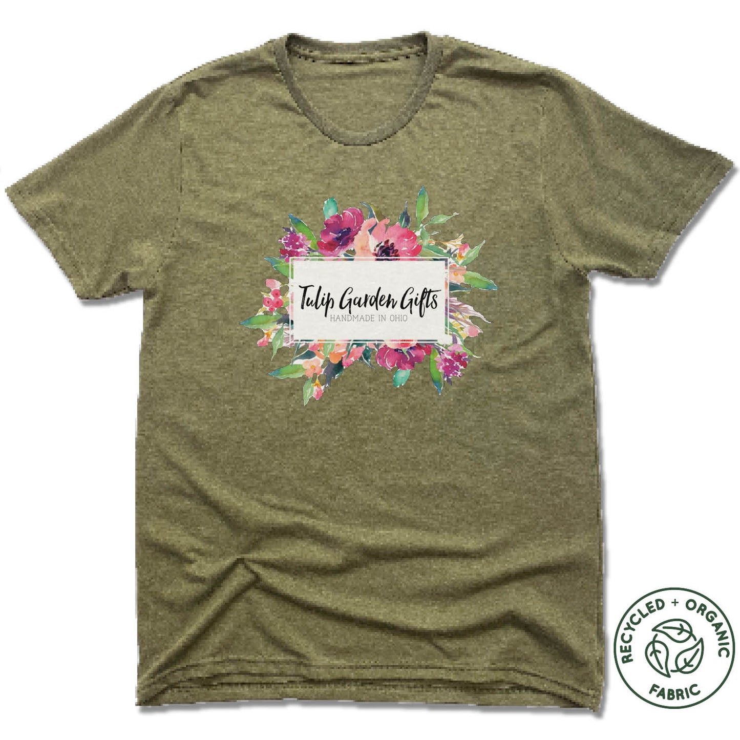TULIP GARDEN GIFTS | UNISEX OLIVE Recycled Tri-Blend | BOUQUET