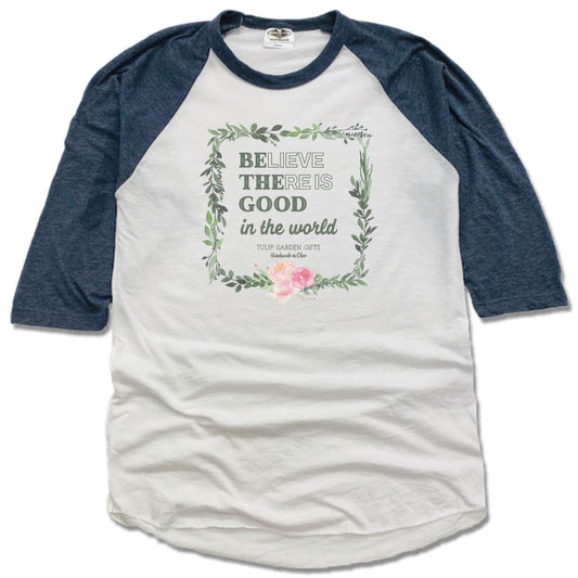 TULIP GARDEN GIFTS | NAVY 3/4 SLEEVE | TULIP GREEN LOGO