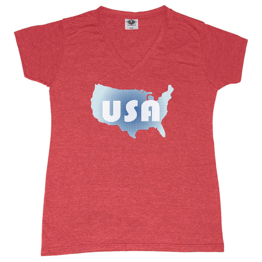 USA Halftone - Ladies' Tee