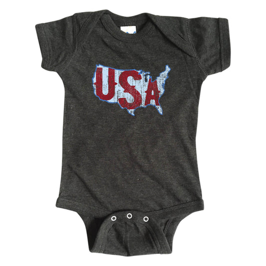 USA Vintage Map - Onesie