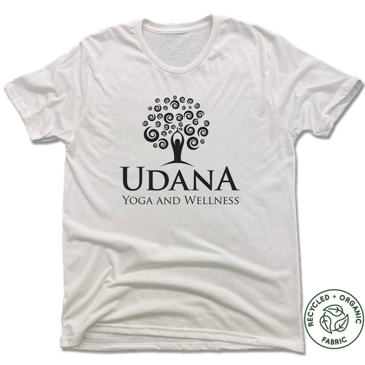 UDANA YOGA & WELLNESS | UNISEX WHITE Recycled Tri-Blend | LOGO