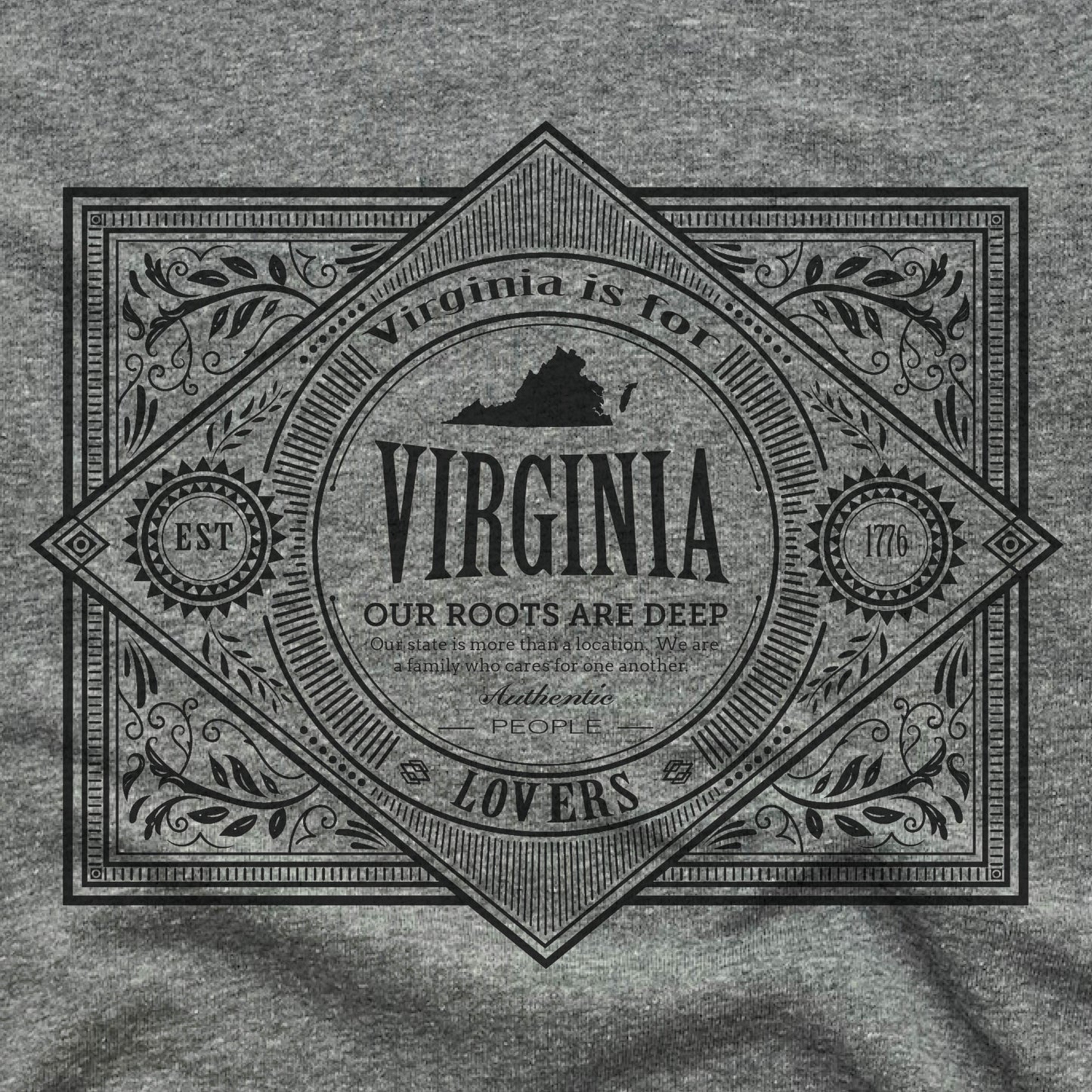 VIRGINIA | FLEECE SWEATSHIRT | VINTAGE BLACK