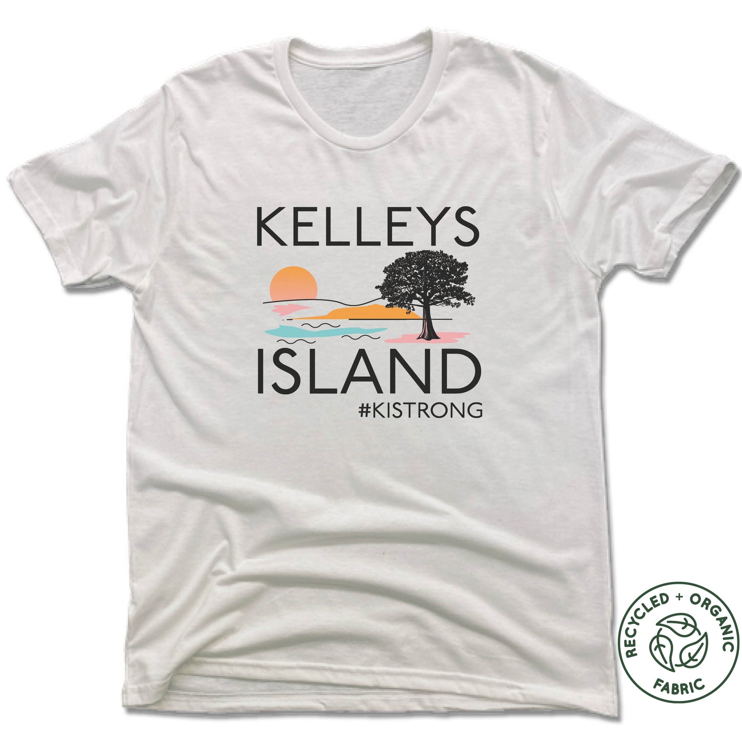 KELLEYS ISLAND | UNISEX WHITE Recycled Tri-Blend | RETRO COLOR