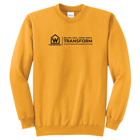 The Warehouse Church | Crew Sweatshirt | Black Logo