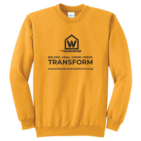 The Warehouse Church | Crew Sweatshirt | Monogram Black