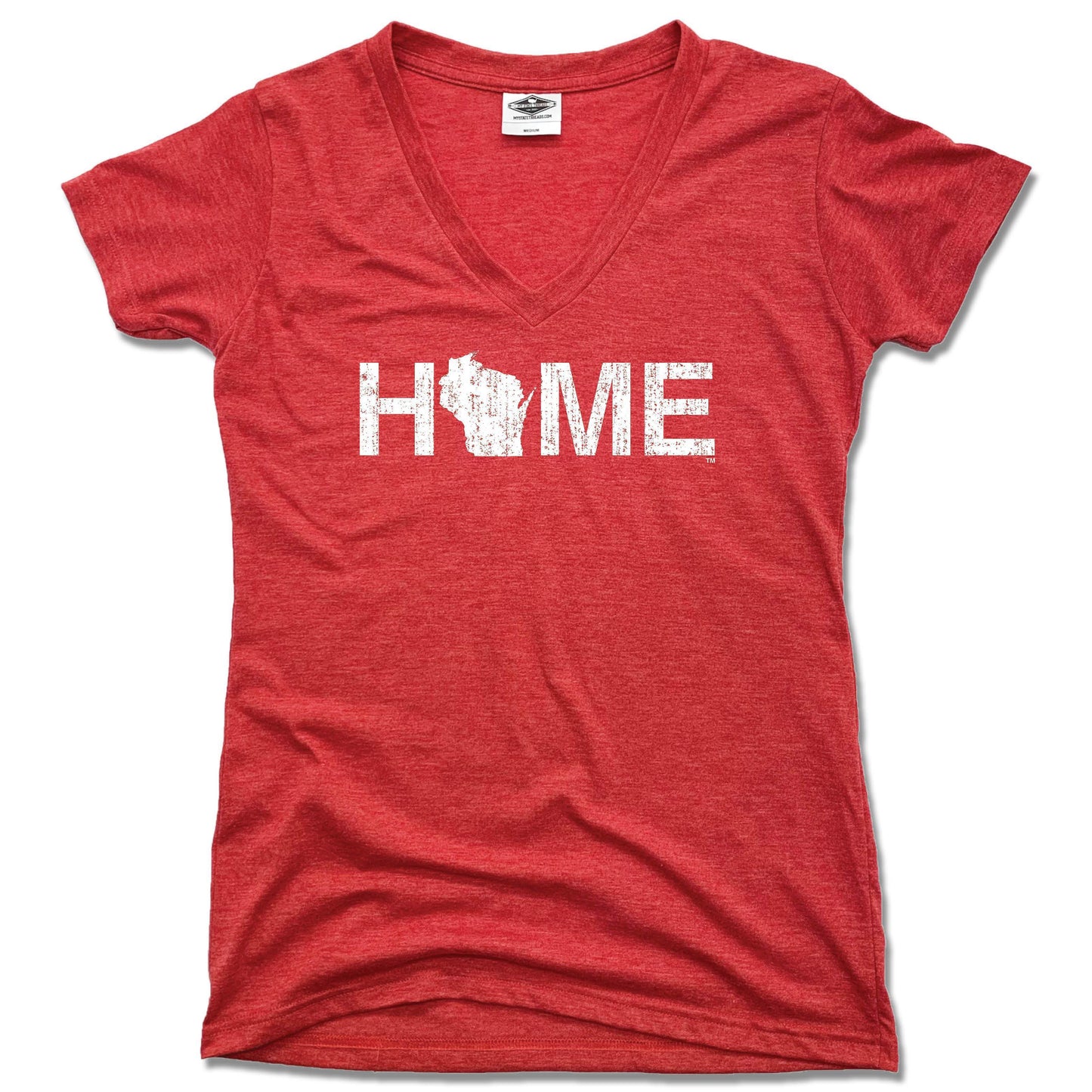 WISCONSIN LADIES V-NECK | HOME | WHITE