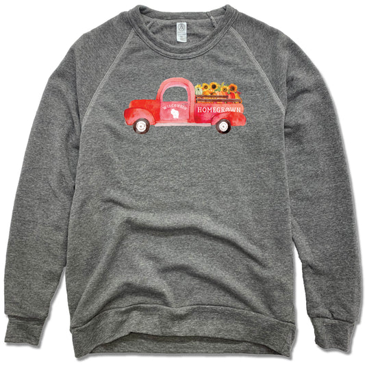 Wisconsin Fall Homegrown Truck - Fleece Sweatshirt