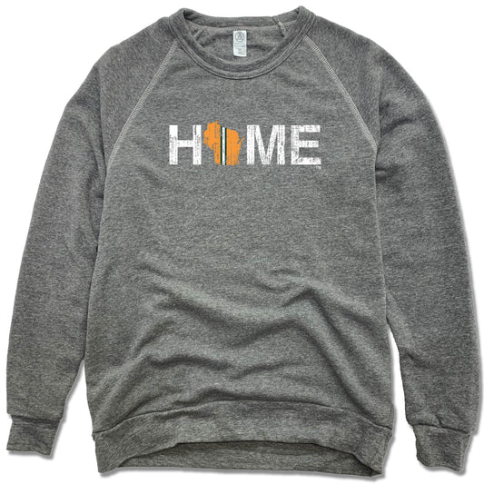 Wisconsin Home Stripe - Fleece Sweatshirt