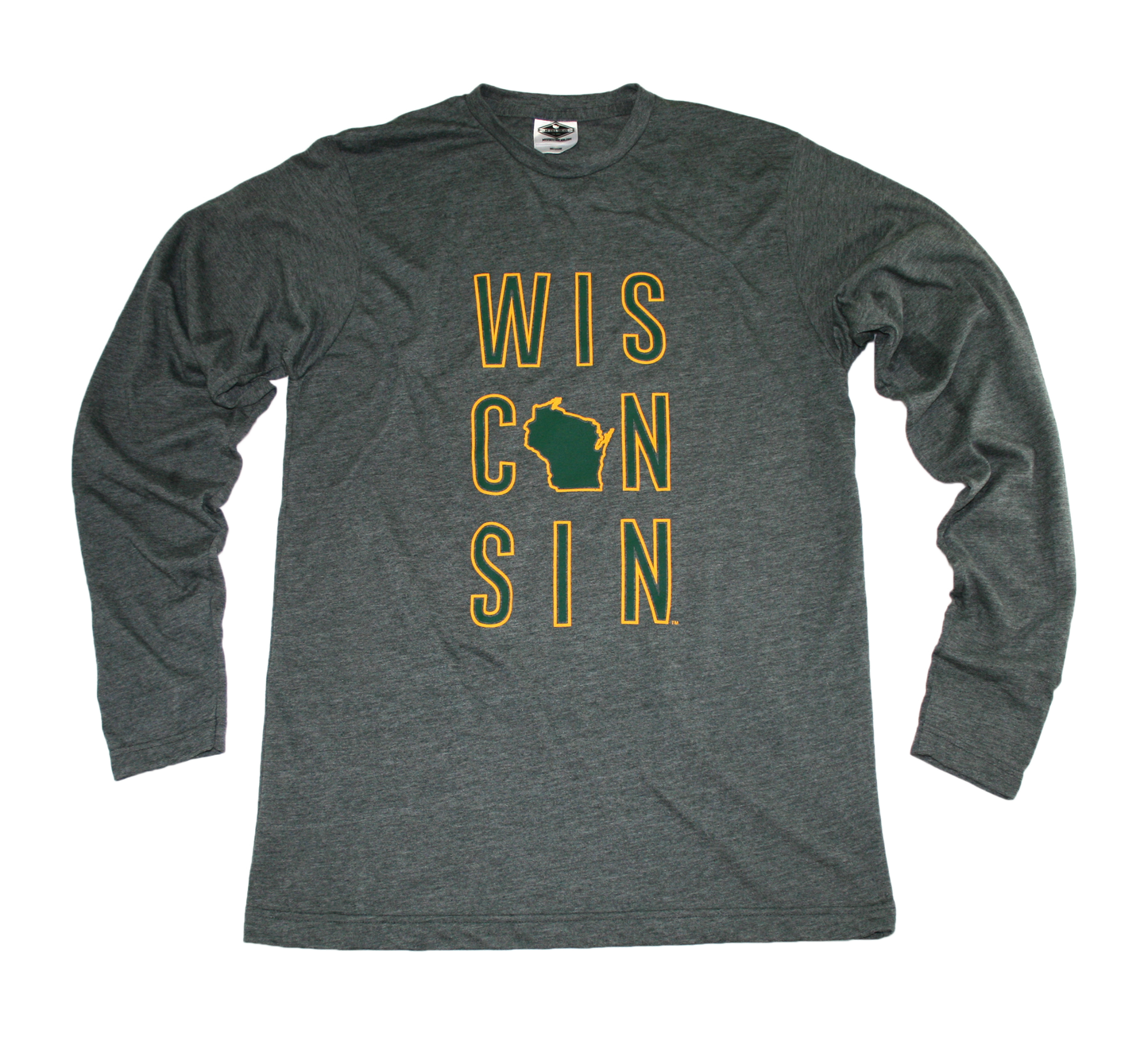 WISCONSIN LONG SLEEVE TEE | STACKED LETTER | STACKED - My State Threads