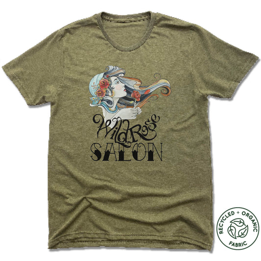 WILD ROSE SALON | UNISEX OLIVE Recycled Tri-Blend | WATERCOLOR