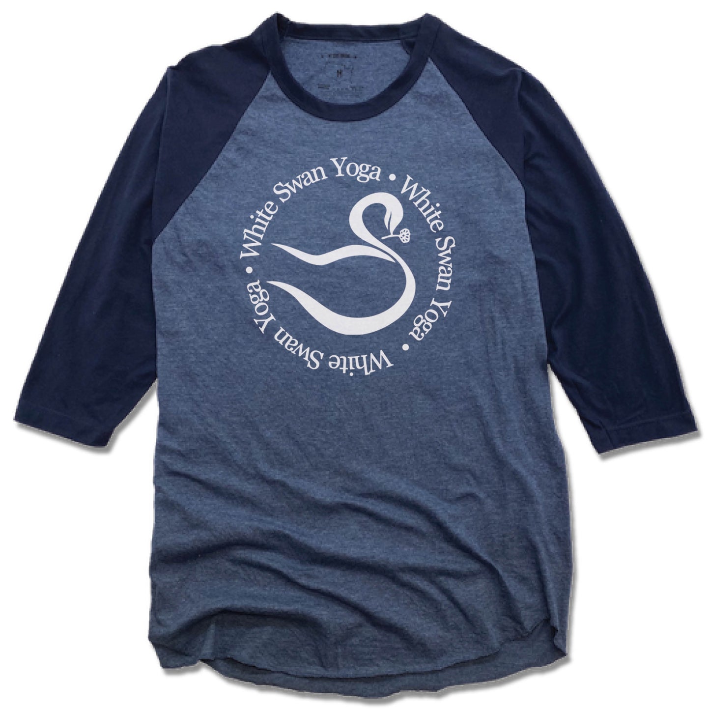 WHITE SWAN YOGA | DENIM/NAVY 3/4 SLEEVE | LOGO