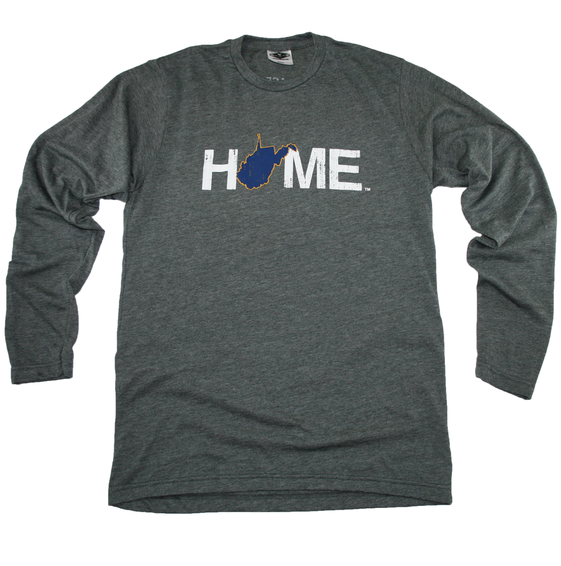 WEST VIRGINIA LONG SLEEVE TEE | HOME | NAVY/GOLD - My State Threads