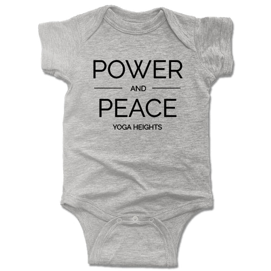 YOGA HEIGHTS | GRAY ONESIE | POWER PEACE BLACK