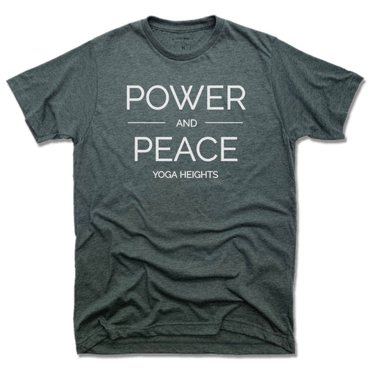 YOGA HEIGHTS | UNISEX TEE | POWER PEACE WHITE