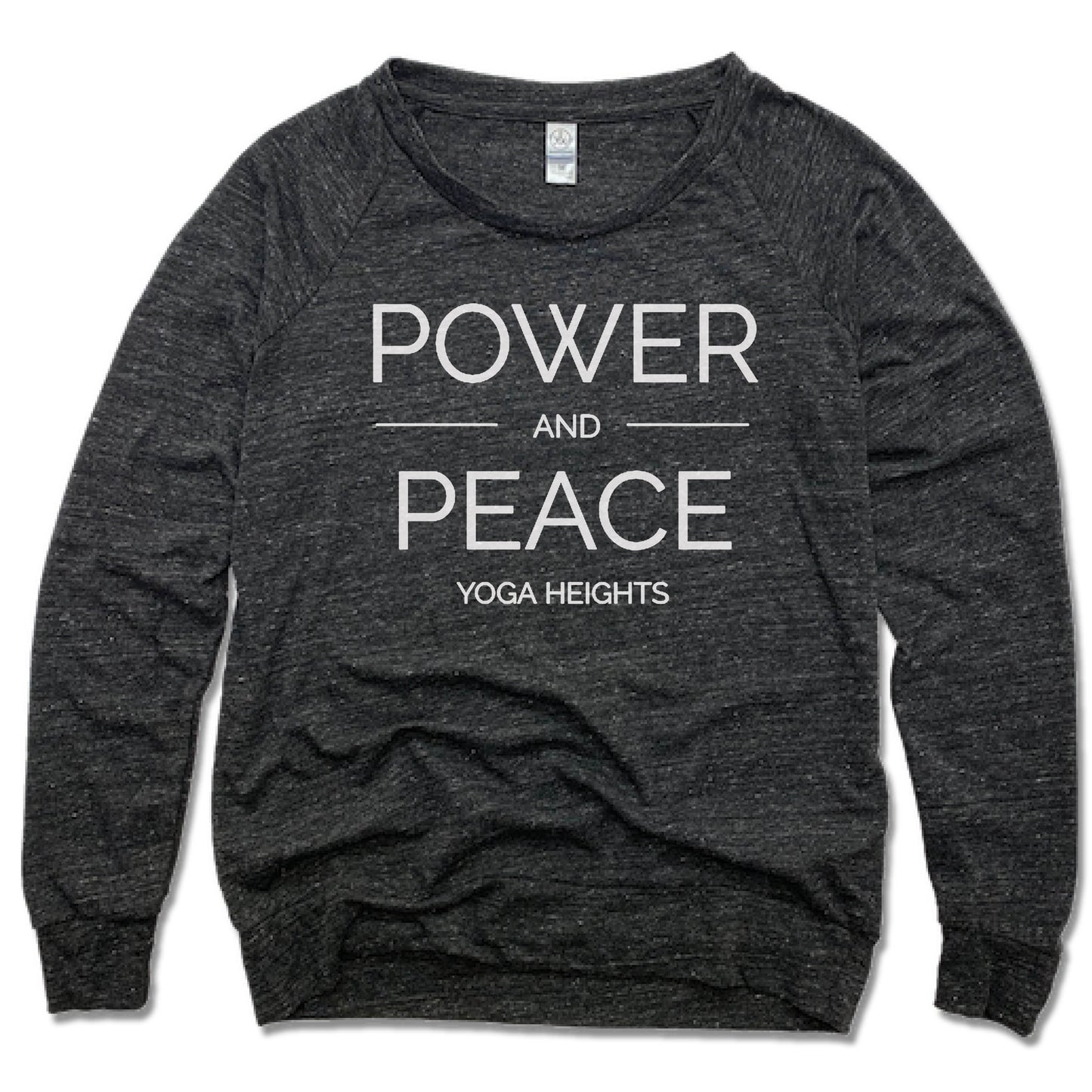YOGA HEIGHTS | LADIES SLOUCHY | POWER PEACE WHITE