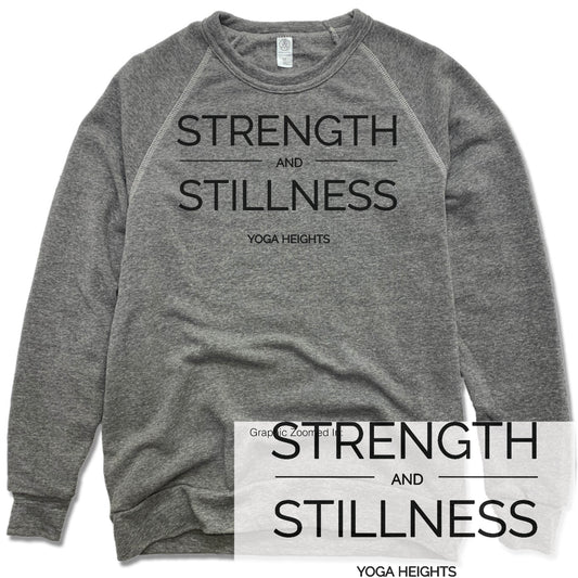 YOGA HEIGHTS | FLEECE SWEATSHIRT | STRENGTH STILLNESS BLACK