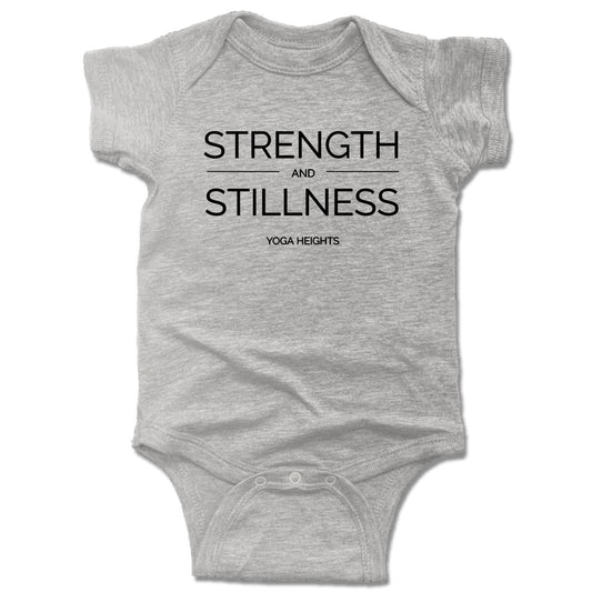 YOGA HEIGHTS | GRAY ONESIE | STRENGTH STILLNESS BLACK