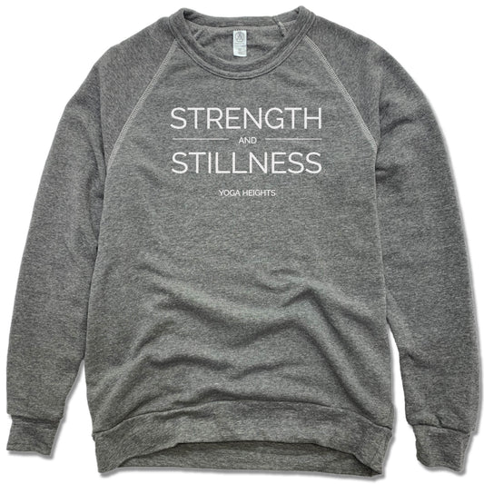 YOGA HEIGHTS | FLEECE SWEATSHIRT | STRENGTH STILLNESS WHITE