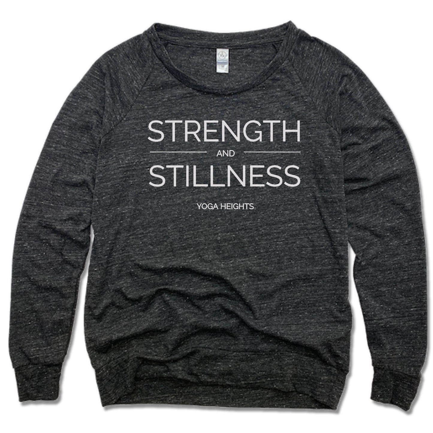 YOGA HEIGHTS | LADIES SLOUCHY | STRENGTH STILLNESS WHITE