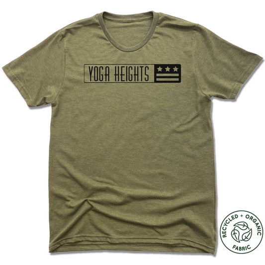 YOGA HEIGHTS | UNISEX OLIVE Recycled Tri-Blend | YH BLACK LOGO