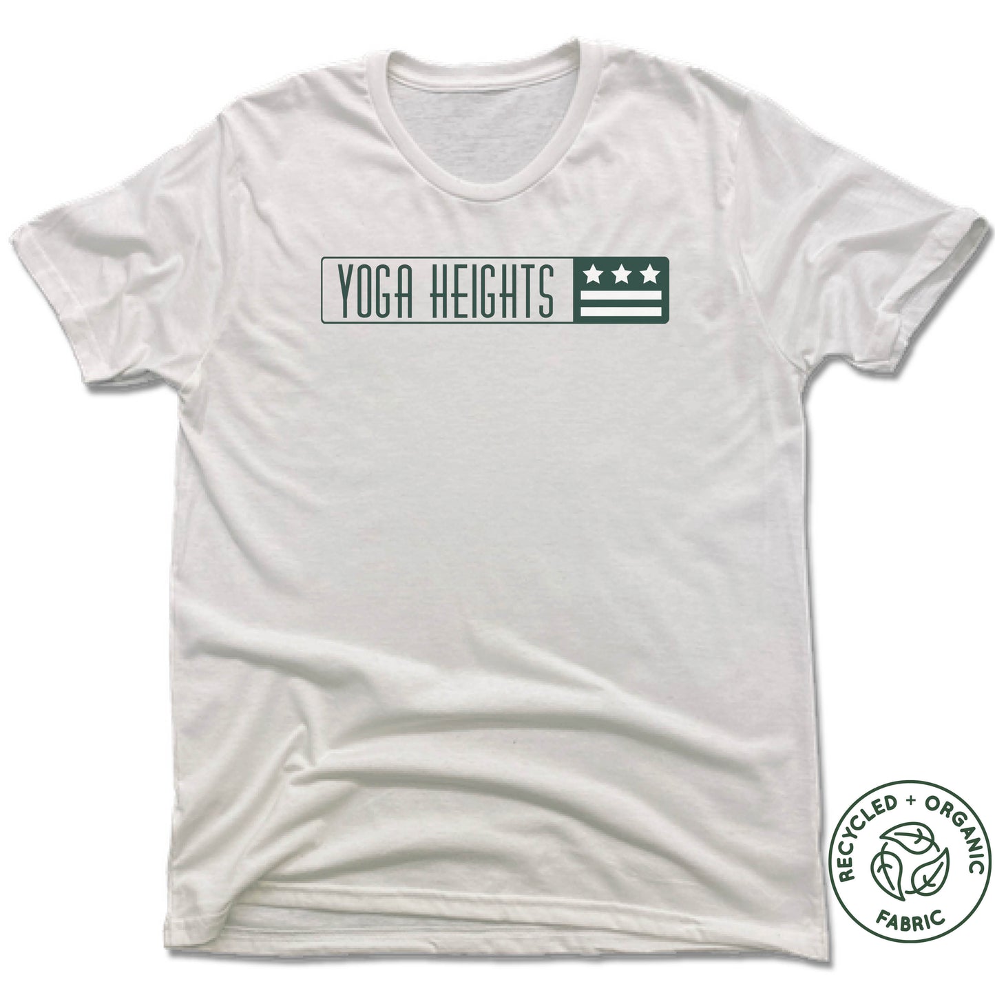 YOGA HEIGHTS | UNISEX WHITE Recycled Tri-Blend | YH COLOR LOGO