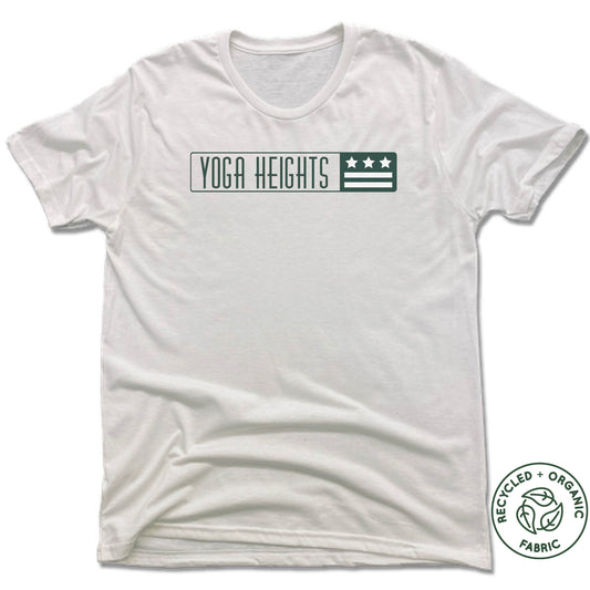 YOGA HEIGHTS | UNISEX WHITE Recycled Tri-Blend | YH COLOR LOGO