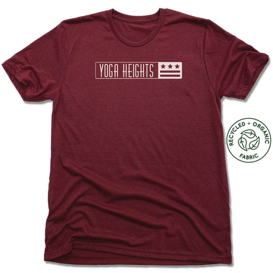 YOGA HEIGHTS | UNISEX VINO RED Recycled Tri-Blend | YH WHITE LOGO