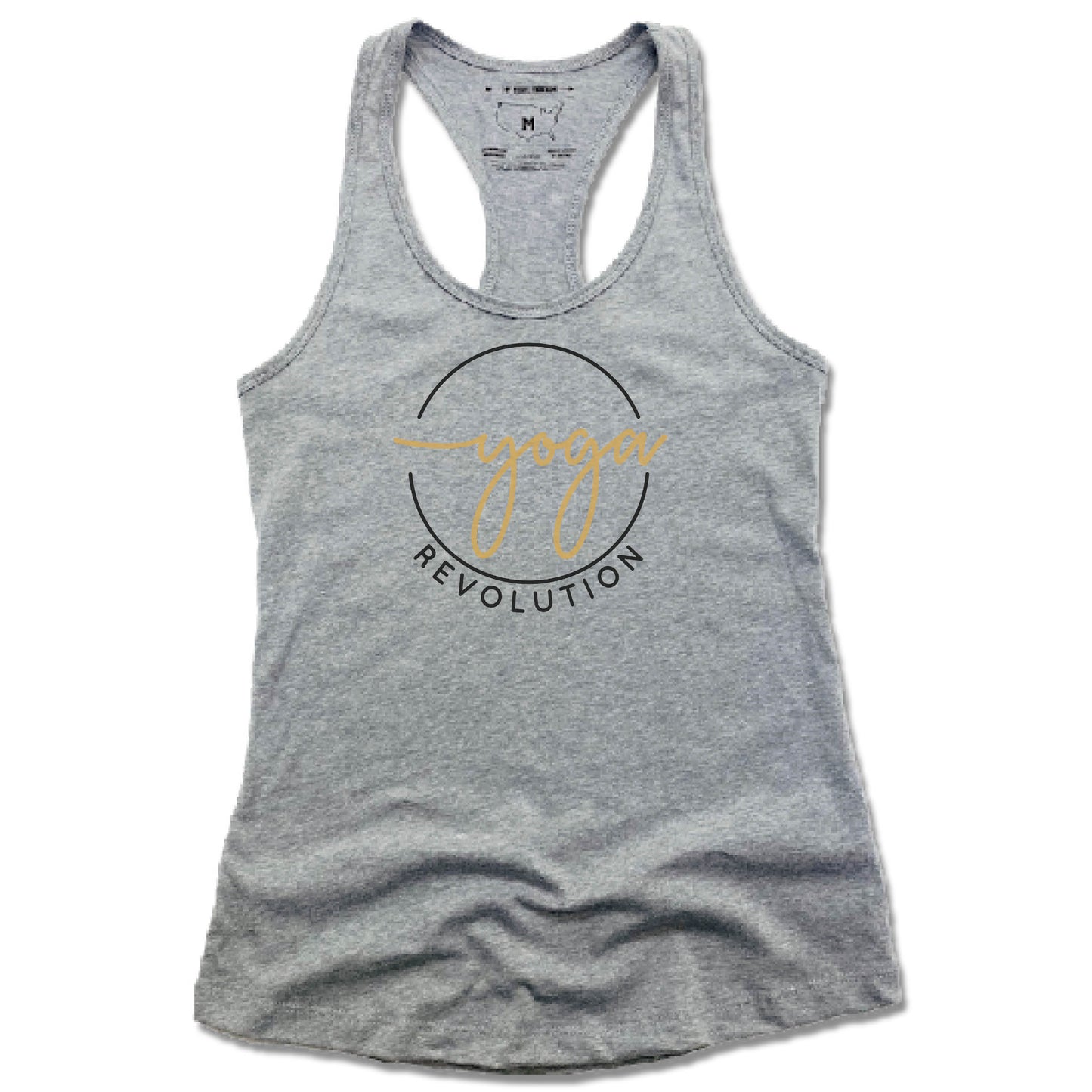 YOGA REVOLUTION | LADIES GRAY TANK | LOGO