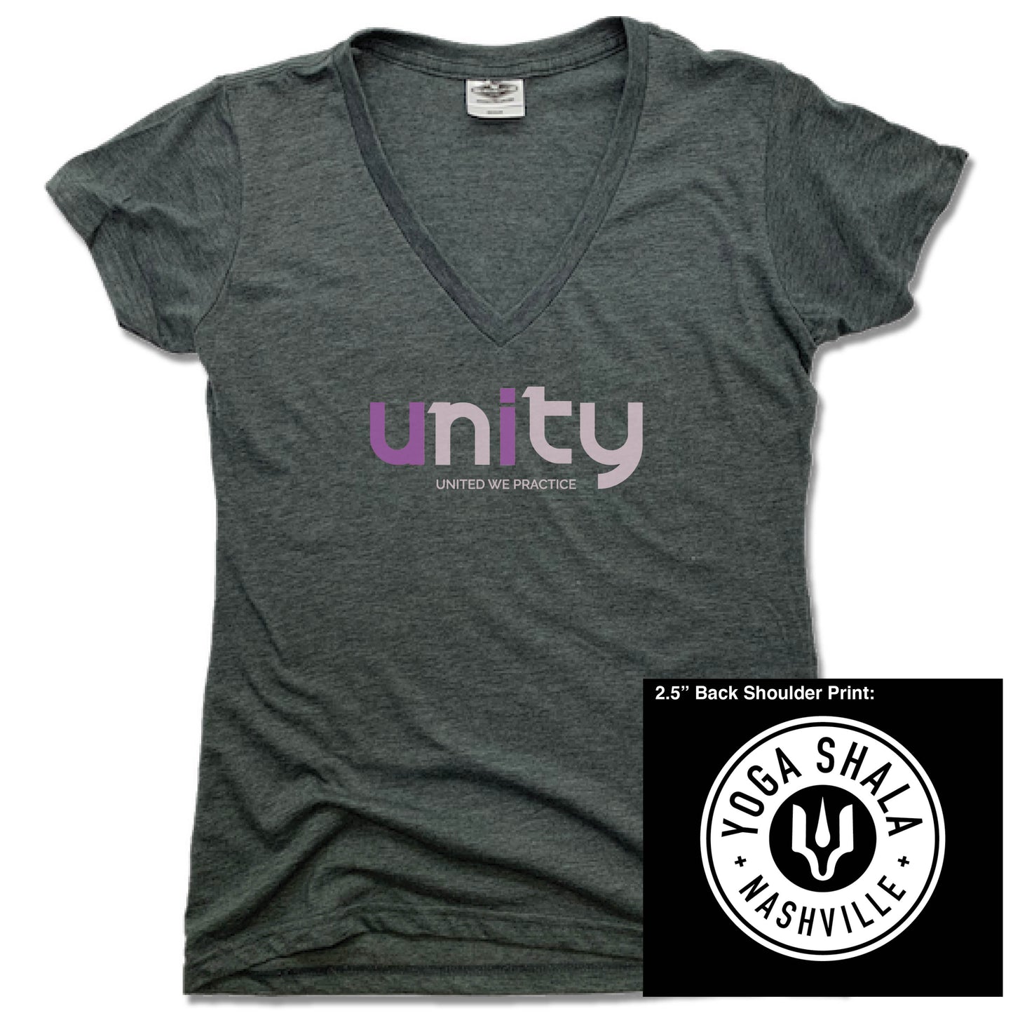 YOGA SHALA NASHVILLE | LADIES V-NECK | UNITY LOGO