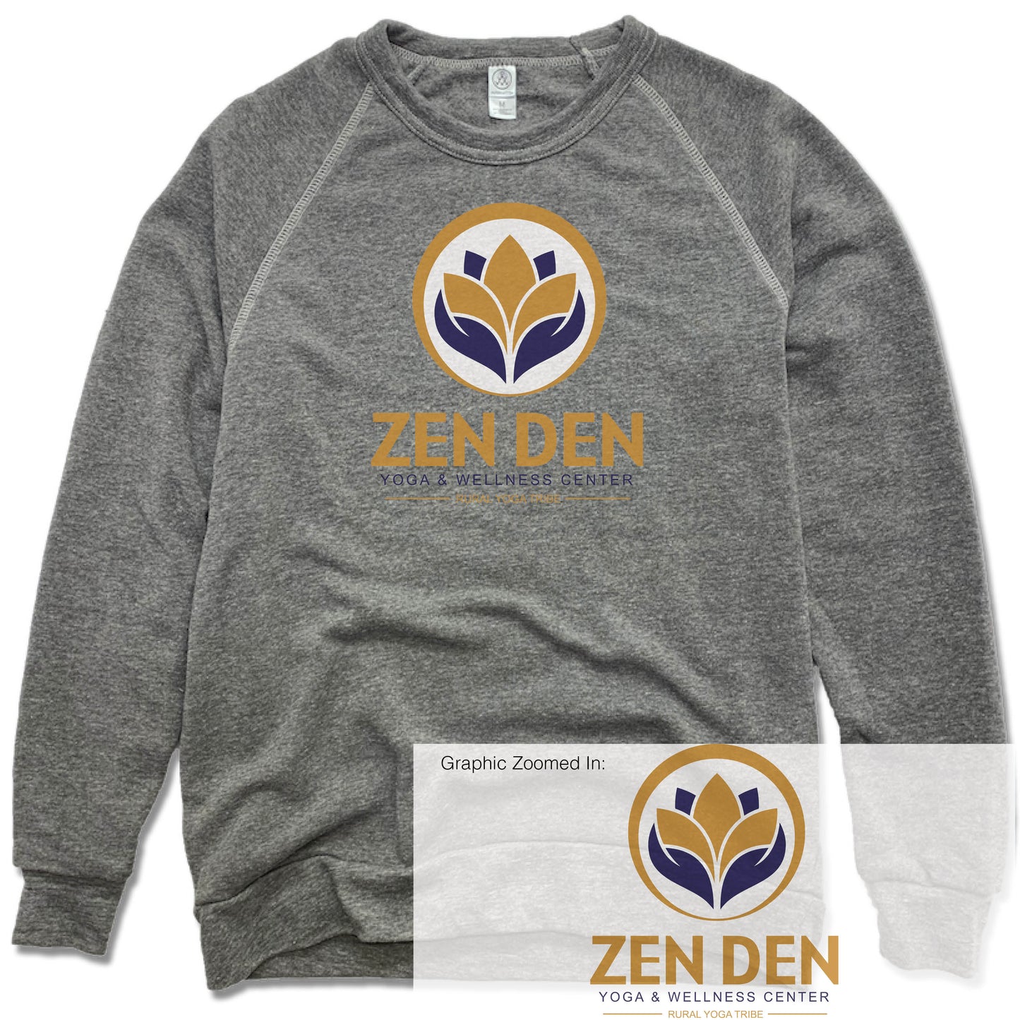 ZEN DEN BY RURAL YOGA TRIBE | FLEECE SWEATSHIRT | COLOR LOGO