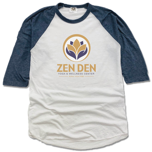 ZEN DEN BY RURAL YOGA TRIBE | NAVY 3/4 SLEEVE | COLOR LOGO