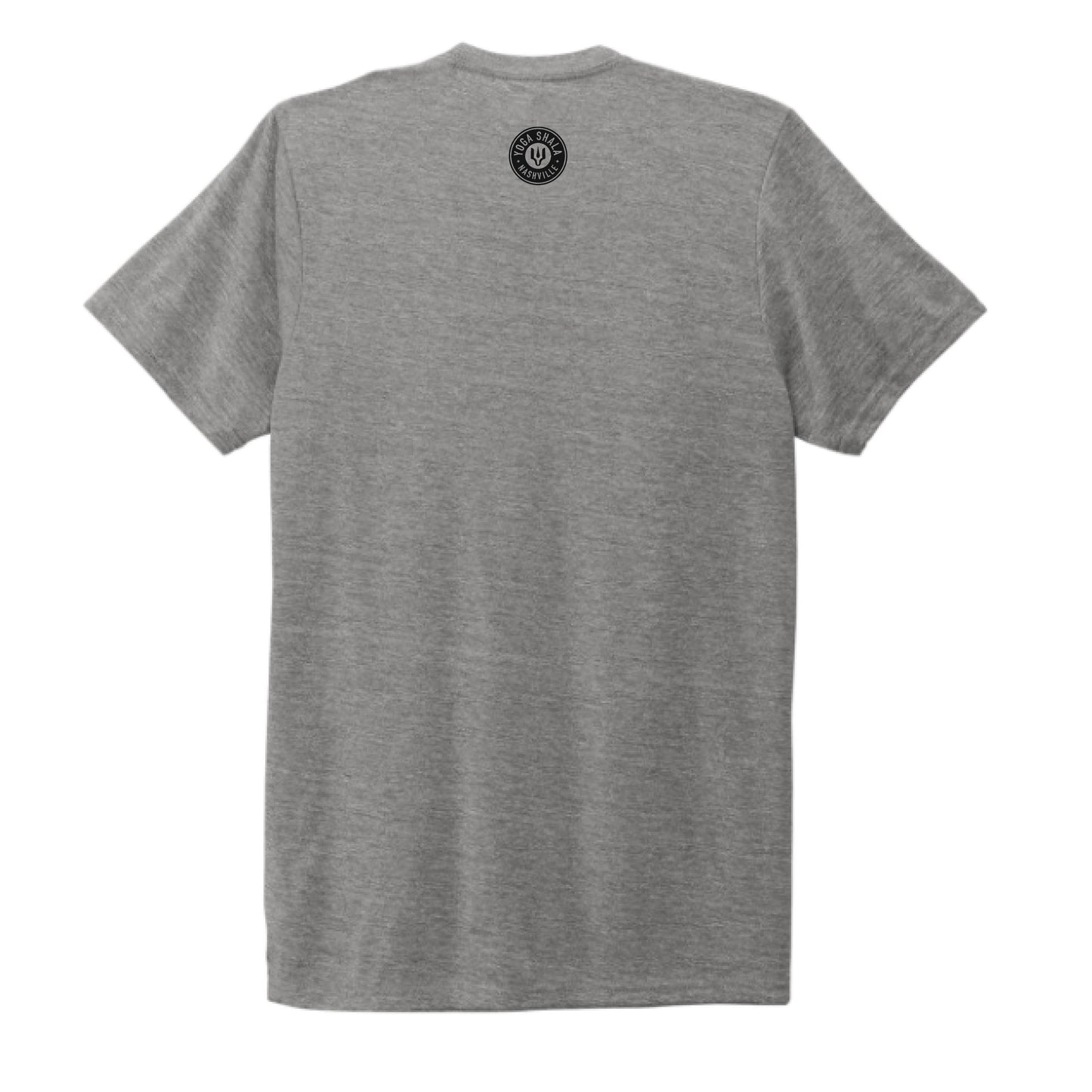 YOGA SHALA NASHVILLE | UNISEX GRAY Recycled Tri-Blend | UNITY BLACK LOGO