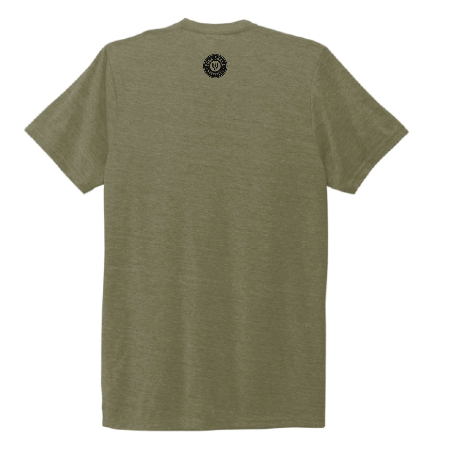 YOGA SHALA NASHVILLE | UNISEX OLIVE Recycled Tri-Blend | UNITY BLACK LOGO