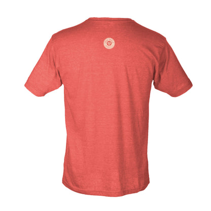 YOGA SHALA NASHVILLE | UNISEX RED TEE | YOGA SHALA WHEEL LOGO