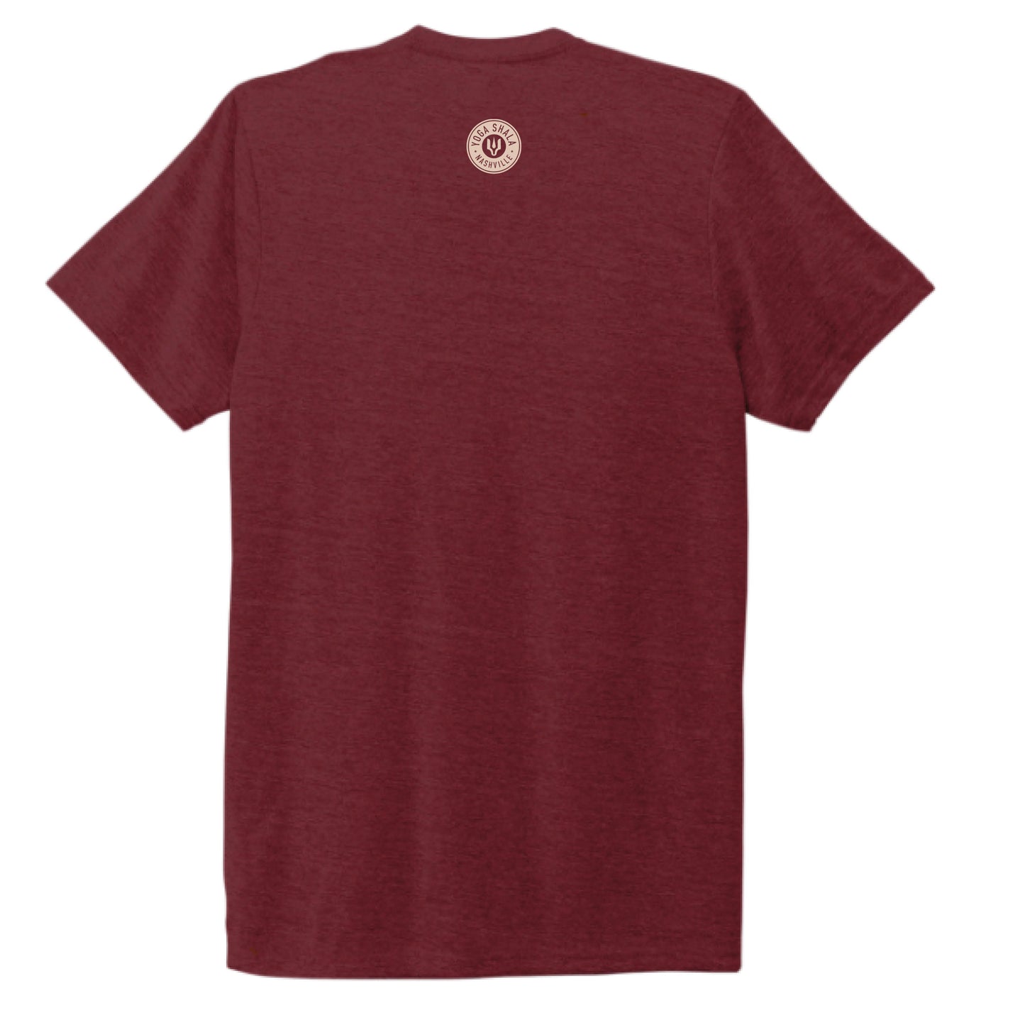 YOGA SHALA NASHVILLE | UNISEX VINO RED Recycled Tri-Blend | YOGA SHALA WHEEL LOGO