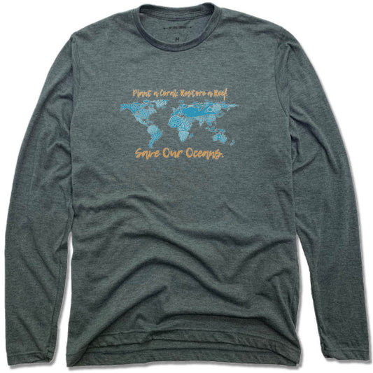 BAY ISLANDS REEF RESTORATION | UNISEX LONG SLEEVE TEE | SAVE OUR OCEANS