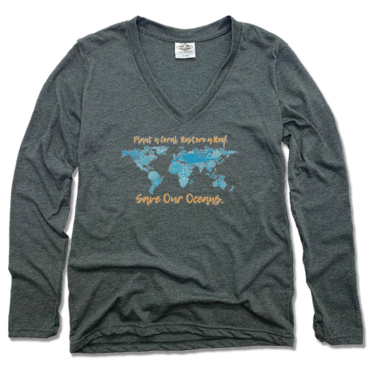 BAY ISLANDS REEF RESTORATION | LADIES' LONG SLEEVE TEE | SAVE OUR OCEANS