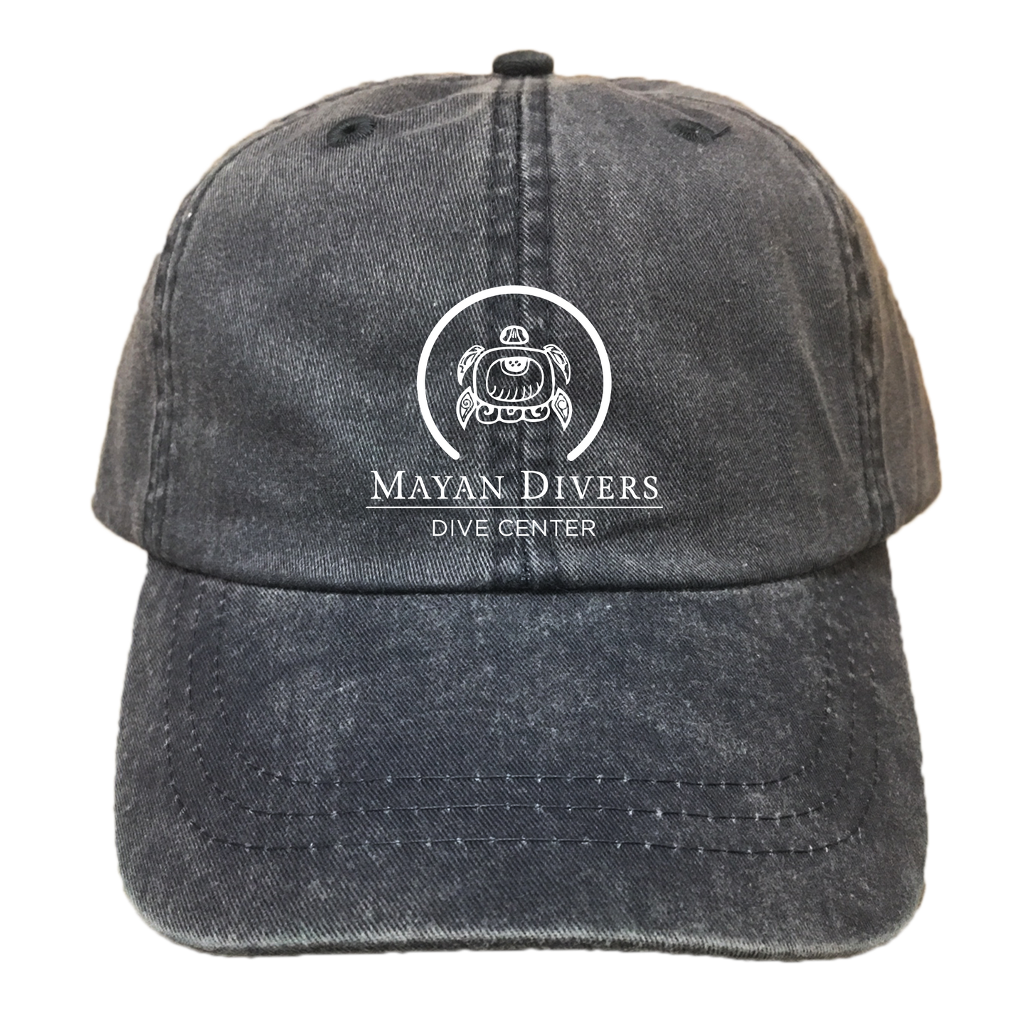 MAYAN DIVERS | EMBROIDERED BLACK HAT | LOGO