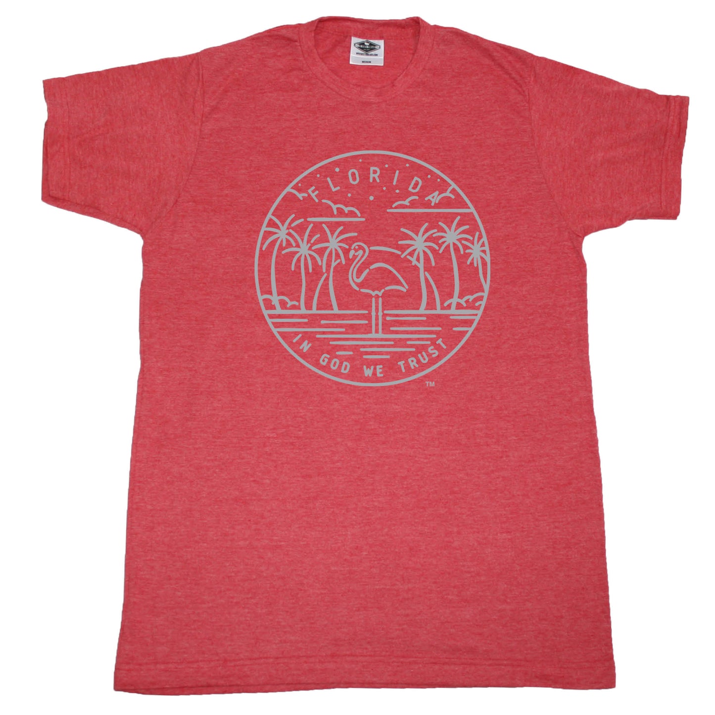 FLORIDA RED TEE | STATE SEAL | IN GOD WE TRUST