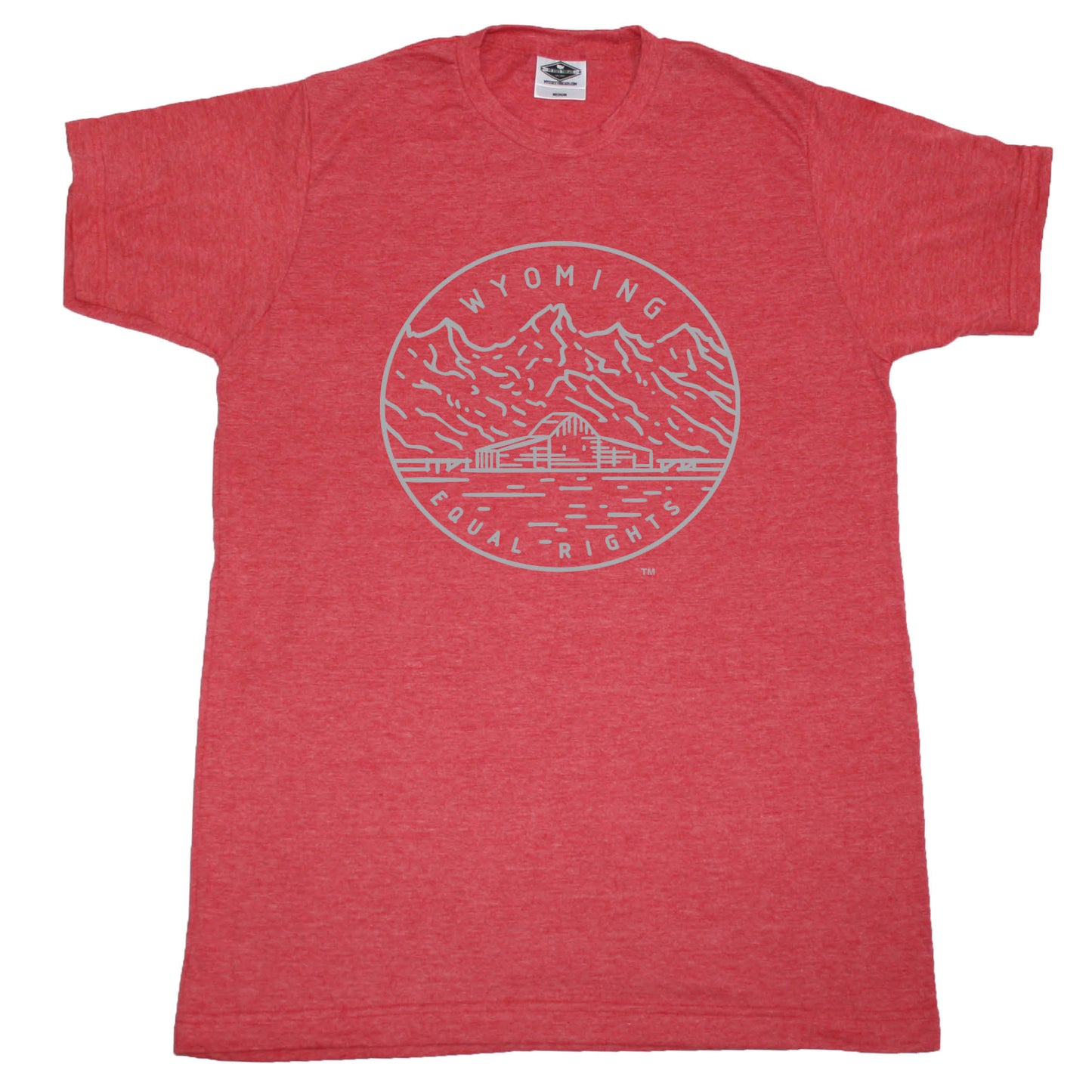 WYOMING RED TEE | STATE SEAL | EQUAL RIGHTS