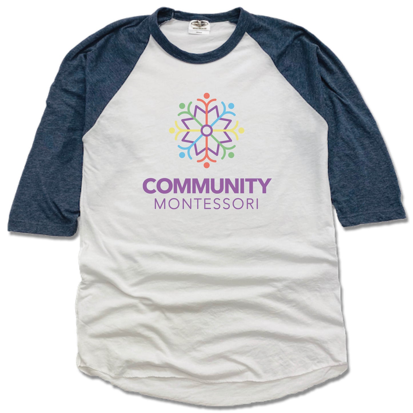 COMMUNITY MONTESSORI | NAVY 3/4 SLEEVE | COLOR LOGO