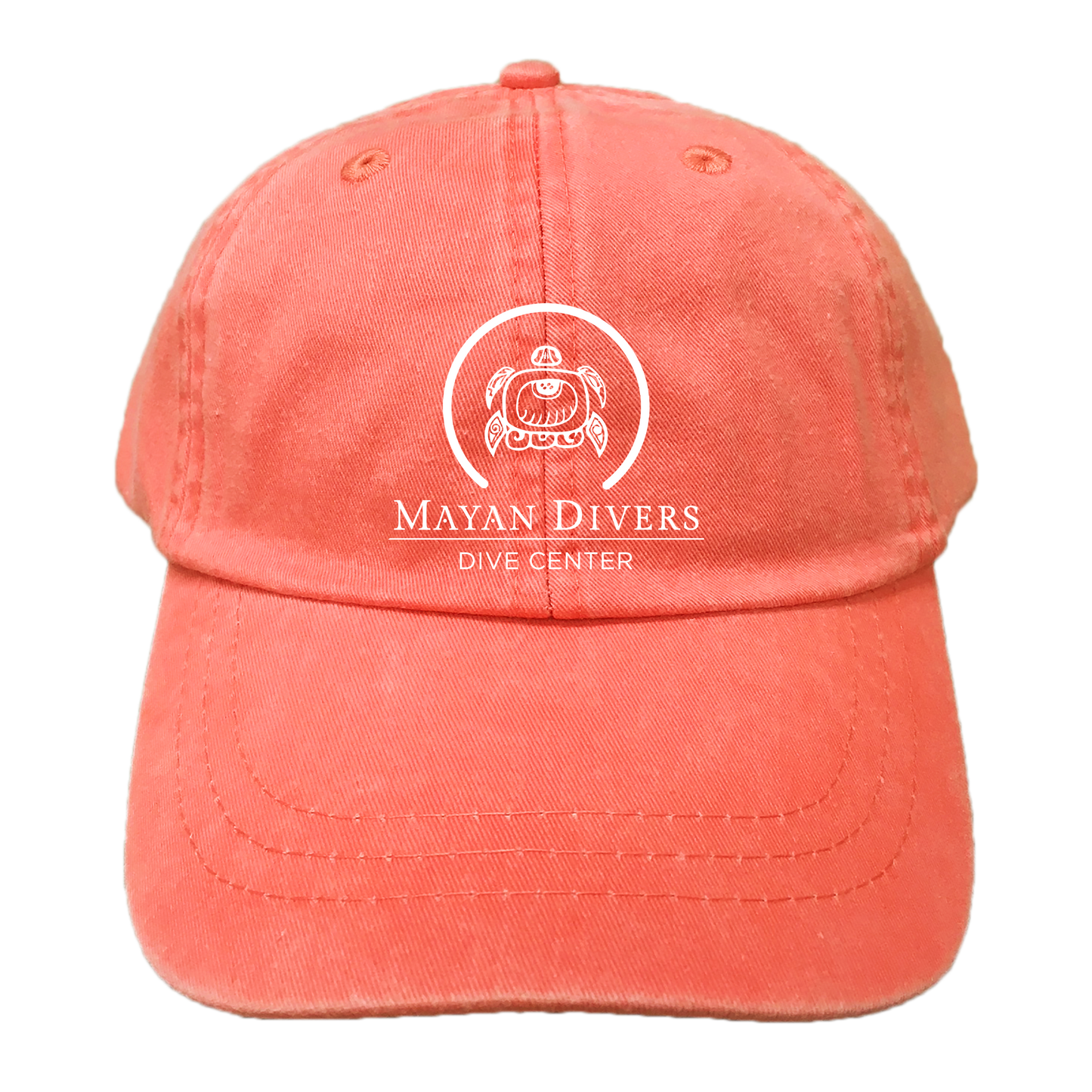 MAYAN DIVERS | EMBROIDERED CORAL HAT | LOGO