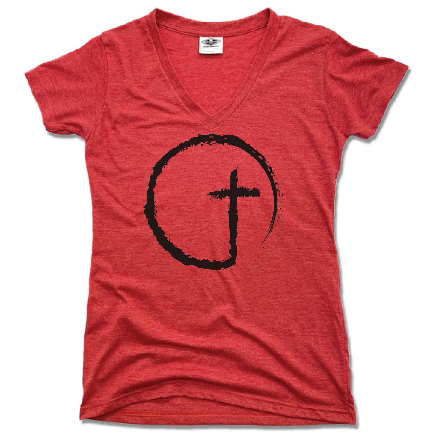 NHCC | LADIES RED V-NECK | CROSS