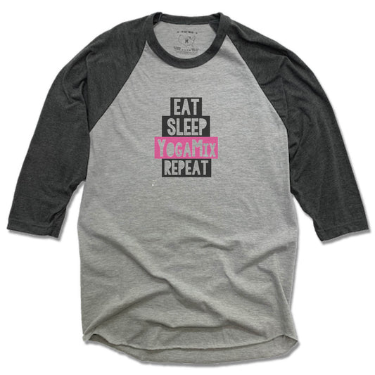 YOGA MIX ORLANDO | GRAY 3/4 SLEEVE | EAT SLEEP YOGAMIX REPEAT